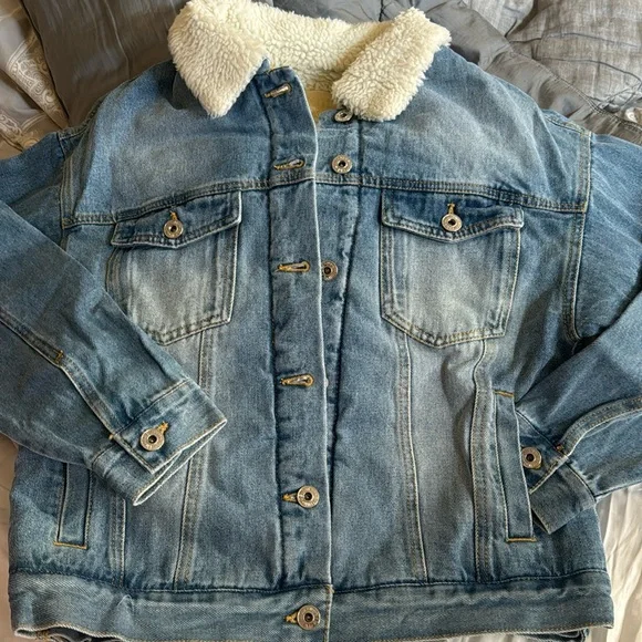 Judith March howdy cowboy denim Sherpa lined jacket New! - Picture 2 of 11